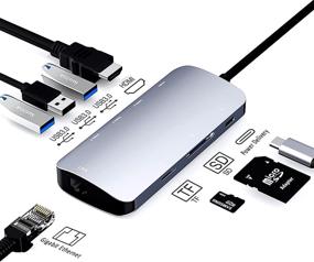 img 4 attached to Ethernet Мультипорт Зарядный 4K Передающий Хаб_Flat