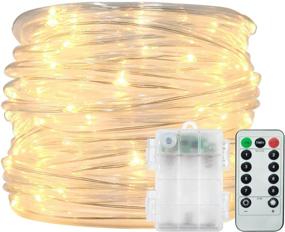 img 4 attached to 🔦 Echosari 16.4Ft 50 LED Rope Lights: Battery-Operated Fairy Lights with Remote, Timer & 8 Modes - Waterproof Outdoor Garden String Lights for Indoor Decoration