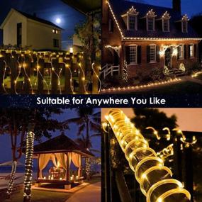 img 3 attached to 🔦 Echosari 16.4Ft 50 LED Rope Lights: Battery-Operated Fairy Lights with Remote, Timer & 8 Modes - Waterproof Outdoor Garden String Lights for Indoor Decoration