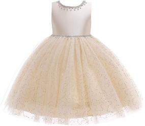 img 4 attached to Weileenice Rhinestone Christmas 👸 Princess Ballgown Dresses for Girls' Clothing