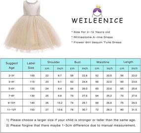 img 3 attached to Weileenice Rhinestone Christmas 👸 Princess Ballgown Dresses for Girls' Clothing