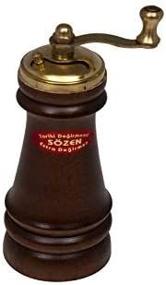 img 1 attached to 🌶️ Premium 5-Inch Handcrafted Wooden Pepper Mill Grinder by Sozen - Portable & Manual, Easy Hand Crank Pepper Grinder