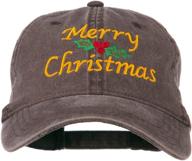 🎄 merry christmas mistletoe washed dyed cap by e4hats.com: festive style with embroidered charm logo