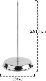 img 3 attached to 2-Pcs Silver Desk Straight Rod Paper Holder Spike Stick for Receipts, Check Bills, and Notes - 5-3/4 Inches