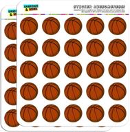 🏀 1-inch basketball planner calendar scrapbooking crafting stickers - opaque logo