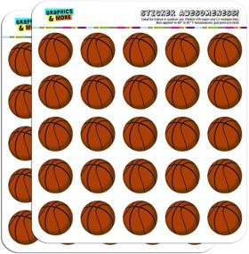 img 2 attached to 🏀 1-Inch Basketball Planner Calendar Scrapbooking Crafting Stickers - Opaque