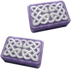 img 2 attached to 🧼 X-Haibei Celtic Knot Design Rectangle Silicone Glossy Soap Mold - 6-Cavity, Perfect for Cold Process Soaps