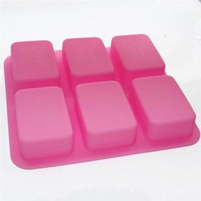 img 1 attached to 🧼 X-Haibei Celtic Knot Design Rectangle Silicone Glossy Soap Mold - 6-Cavity, Perfect for Cold Process Soaps