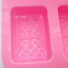 img 3 attached to 🧼 X-Haibei Celtic Knot Design Rectangle Silicone Glossy Soap Mold - 6-Cavity, Perfect for Cold Process Soaps