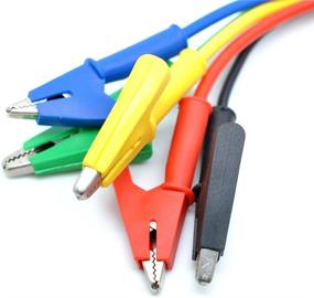 img 3 attached to 🔌 Oiyagai 5 Colors 4MM Dual Ended Alligator Clips Test Leads: 1M Length for Multimeter or Laboratory Electric Testing Work