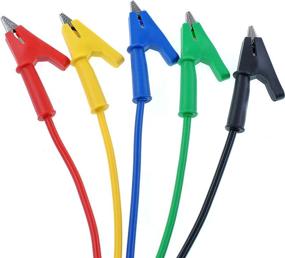 img 2 attached to 🔌 Oiyagai 5 Colors 4MM Dual Ended Alligator Clips Test Leads: 1M Length for Multimeter or Laboratory Electric Testing Work