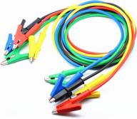 🔌 oiyagai 5 colors 4mm dual ended alligator clips test leads: 1m length for multimeter or laboratory electric testing work logo