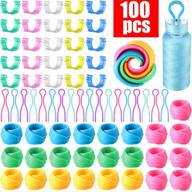 100 pieces sewing and embroidery bobbin thread holders with bonus pack of 25 thread spool huggers and 25 sewing bobbin small clips - includes 50 bobbin thread holders for sewing machine logo