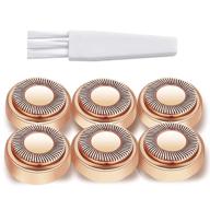 🌹 premium replacement heads for finishing touch flawless facial hair remover tool - 6 count, rose gold, generation 1 single halo logo