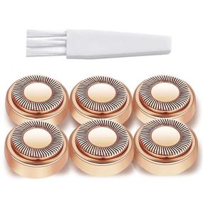 img 4 attached to 🌹 Premium Replacement Heads for Finishing Touch Flawless Facial Hair Remover Tool - 6 Count, Rose Gold, Generation 1 Single Halo