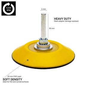 img 3 attached to 🪚 Glass Polish GP12004 3 inch Hook and Loop Rotary Backing Pad with M6 Thread for Drill Spindle Backer Pad Attachment