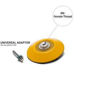 img 2 attached to 🪚 Glass Polish GP12004 3 inch Hook and Loop Rotary Backing Pad with M6 Thread for Drill Spindle Backer Pad Attachment