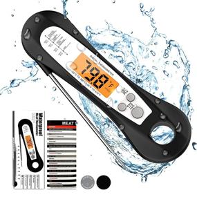 img 4 attached to 🌡️ Yatnchan Digital Meat Thermometer: Waterproof, Instant Read with Backlight & Calibration - Perfect for Cooking, Grilling, BBQs, and Outdoor Kitchen Use