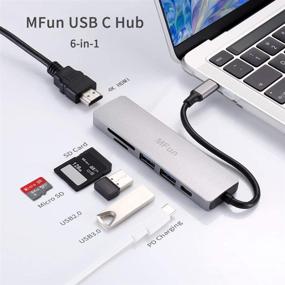 img 3 attached to 6-in-1 USB C Hub with HDMI, USB 3.0, SD/Micro SD Card Reader, PD Charging Port - 4K HDMI Adapter for MacBook Pro, Air, Laptops, and More Type C Devices