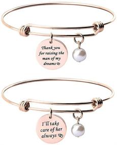 img 4 attached to 🙏 BNQL Mother-in-Law Bracelet Set - Expressing Gratitude for Raising The Man of My Dreams & Promising Eternal Care