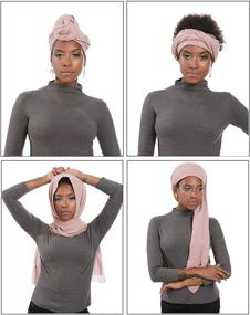 img 3 attached to 💁 Buy Zando Travel Turbans Headwraps – Must-Have Lightweight Women's Accessories, Scarves & Wraps!