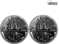 🚦 whdz 7" led round headlight for wrangler cj jk tj motorcycles and offroad vehicles logo