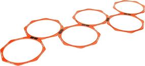 img 2 attached to 🧡 Set of 6 Orange Hexagonal Speed & Agility Training Rings by Trademark Innovations - 24 inch