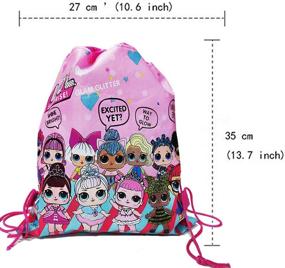 img 2 attached to 🎒 Set of 12 L.O.L. Party Drawstring Backpacks - Adorable LOL Surprise Gift Favor Bags for Kids, Girls, Children - Ideal Birthday Party Supplies, Baby Shower Décor