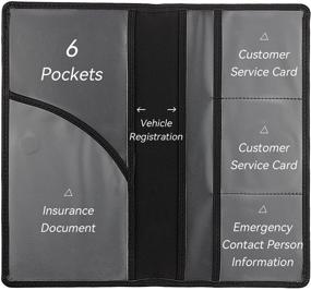 img 1 attached to 🚗 Premium Pu Leather Car Registration and Insurance Holder: Organize Your Car Essentials and Documents in Style