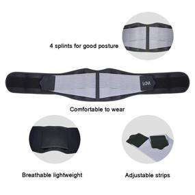 img 1 attached to 🔅 Adjustable Lumbar Support Belt by LKM - Lower Back Brace for Men and Women, Compression Pain Relief for Weight Lifting, Breathable Large/X-Large Back Belt with Carrying Pouch