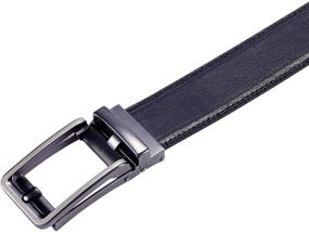 img 2 attached to 👔 Genuine Leather Men's Belt Slide - Ratchet Design | Inches for Accessories