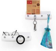 🔑 packing 2 pack self-adhesive white key hooks - organize keys, leashes, mails, and phones efficiently логотип