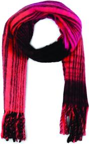 img 3 attached to 🧣 Frye Womens Brushed Stripe Fringe Scarf: Stylish and Versatile Women's Fashion Accessory