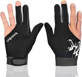 img 4 attached to 🧤 Anser M050912 Elastic Lycra 3-Finger Show Gloves for Pool, Snooker & Carom Cue Sports - Gray, M - Wear on Right or Left Hand