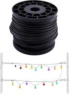 🔗 muzata 165ft 1/16-inch black vinyl coated stainless cable string light hanging kit for outdoor indoor globe suspension, lamp hanging, photo clothesline - 400lbs breaking strength wr10 logo