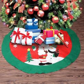 img 4 attached to AGM 40'' Xmas Tree Skirt: Stylish Ornaments for Christmas Holiday Decoration, Indoors & Outdoors