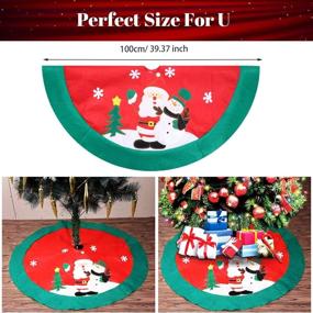 img 2 attached to AGM 40'' Xmas Tree Skirt: Stylish Ornaments for Christmas Holiday Decoration, Indoors & Outdoors