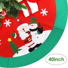 img 3 attached to AGM 40'' Xmas Tree Skirt: Stylish Ornaments for Christmas Holiday Decoration, Indoors & Outdoors