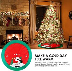 img 1 attached to AGM 40'' Xmas Tree Skirt: Stylish Ornaments for Christmas Holiday Decoration, Indoors & Outdoors