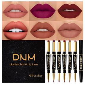 img 4 attached to DNM Nude Matte Lipstick and Lip Liner Set: 6Pcs Makeup Kit for Black Mature Women - Waterproof, Long Lasting & 24H Stay
