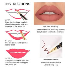 img 2 attached to DNM Nude Matte Lipstick and Lip Liner Set: 6Pcs Makeup Kit for Black Mature Women - Waterproof, Long Lasting & 24H Stay