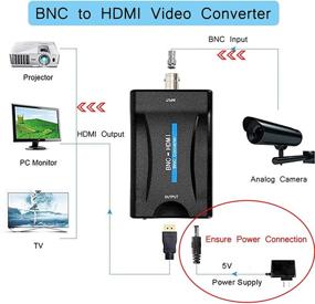 img 1 attached to 🔌 Преобразователь BNC в HDMI: аналоговый вход CVBS в HDMI адаптер видео для HD TV, видеокамеры безопасности, системы видеонаблюдения, VCR DVRs – 1080P HD с разъемом BNC-женским на HDMI-композитный – не поддерживает HDCP-SDI.