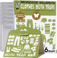 🪲 clothes moth traps 6 pack - child & pet safe with premium attractant for effective wool & carpet protection - no insecticides, safe moth killer logo