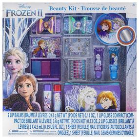 img 4 attached to 👑 Disney Frozen 2 Townley Girl Super Sparkly Cosmetic Beauty Makeup Set for Girls - Perfect for Parties, Sleepovers & Makeovers!
