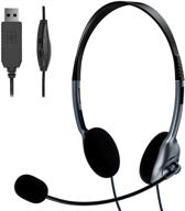 lightweight usb headset with microphone - ultimate pc headset for skype, webinars & call centers logo