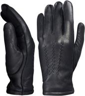 🧤 yiseven deerskin leather genuine motorcycle men's gloves & mittens: top-quality accessories logo