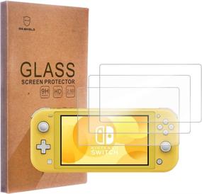 img 3 attached to 🎮 Protect your Nintendo Switch Lite with Mr.Shield's 3-Pack Tempered Glass Screen Protectors: Ultra Thin, 9H Hardness, Lifetime Replacement Included