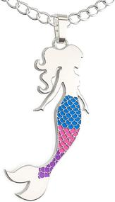 img 3 attached to Mermaid Necklace – Adorable Mermaid Gift Pendant for Women, Girls & Teens – “Mermaid at Heart” Message Card