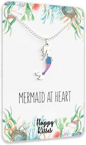 img 1 attached to Mermaid Necklace – Adorable Mermaid Gift Pendant for Women, Girls & Teens – “Mermaid at Heart” Message Card