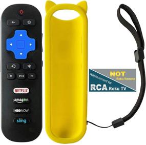 img 4 attached to 📺 RCA Roku TV Compatible Replacement Remote Control for RTR4060, RTR3260, RTR4360, RTRU5027-US, RTRU5527-US, RTRU6527-US, RTR5060 with Yellow Remote Case